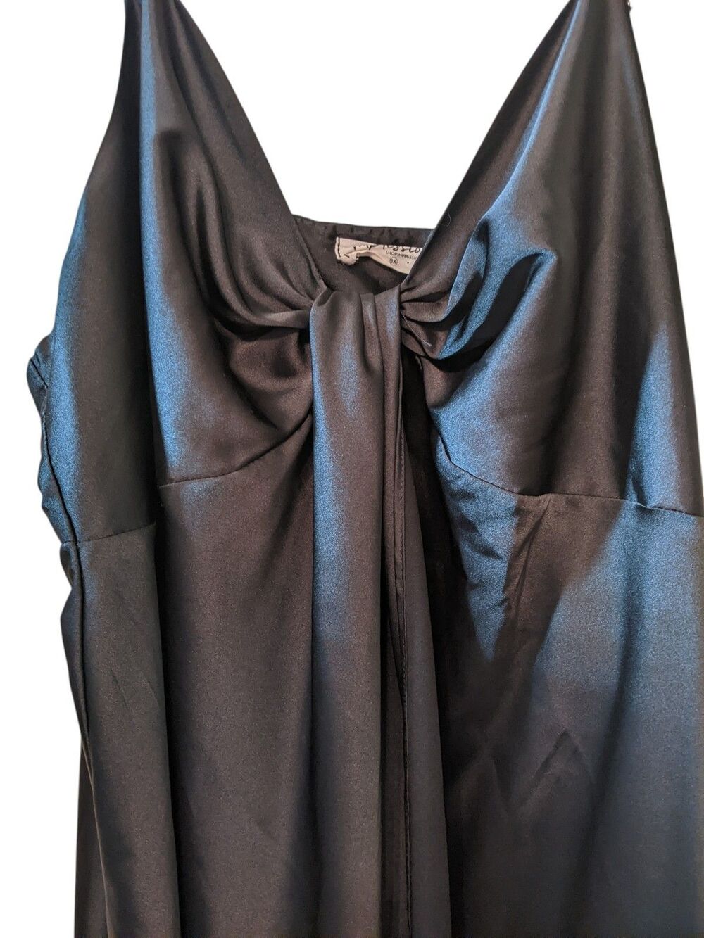 Impressions Slip Dress Maxi Lounge wear Black 1X